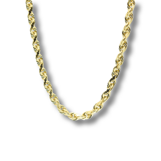 22in 10k solid rope chain