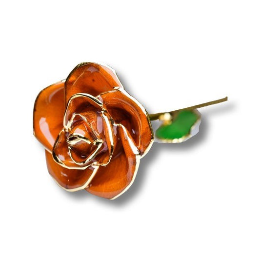 24k Orange Gold-Dipped rose